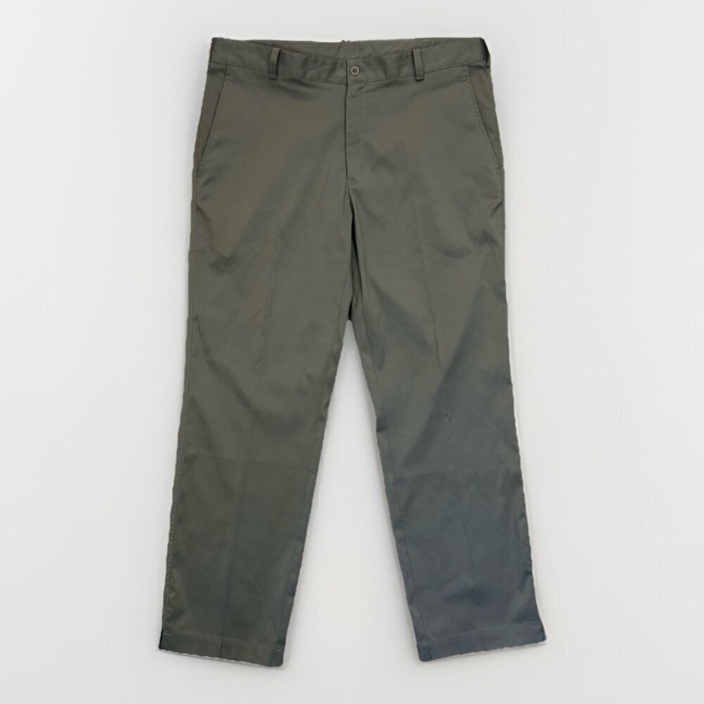 Nike Golf Men's Chino Pants Size 36 x 30 Gray Dri Fit Stretch Logo Pockets EUC